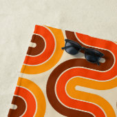 Serviette De Plage Conception géométrique les années 70 style (En situation)