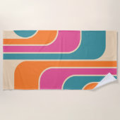 Serviette De Plage Conception géométrique rétro moderne (Devant)
