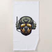 Serviette De Plage Conception Militaire Rottweiler (Devant)