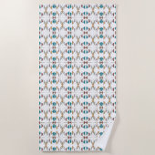Serviette De Plage Conception Motif du triangle oblique du sud-ouest (Devant)
