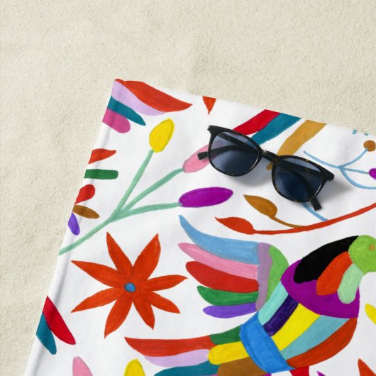 Serviette De Plage Conception Otomi moderne III (En situation)
