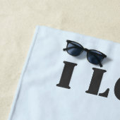 Serviette De Plage Conception pélicane personnalisée (En situation)