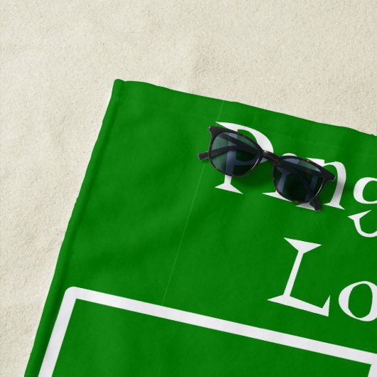 Serviette De Plage Conception personnalisée de tennis de table (En situation)