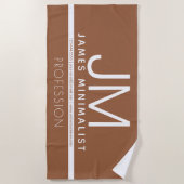 Serviette De Plage Conception professionnelle moderne et minimale | B (Devant)