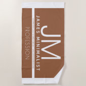 Serviette De Plage Conception professionnelle moderne et minimale | B (Devant)