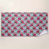 Serviette De Plage Conception Rose vintage (Devant)