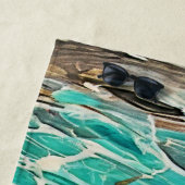 Serviette De Plage Conception texturée de la vue sur l'océan (En situation)