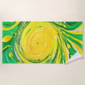 Serviette De Plage Conception Tornade de Citron (Devant)