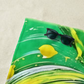 Serviette De Plage Conception Tornade de Citron (En situation)