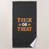 Serviette De Plage Conception vectorielle de citrouille Halloween Tri (Devant)