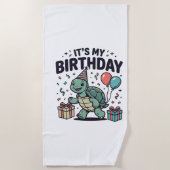Serviette De Plage Conception vectorielle de fête d'anniversaire de t (Devant)