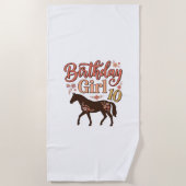 Serviette De Plage Conception vectorielle florale de cheval 10 pour f (Devant)