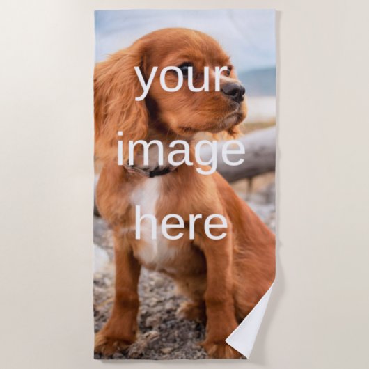 SERVIETTE DE PLAGE CONCEVEZ VOTRE PROPRE (Devant)