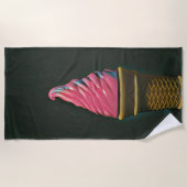 Serviette De Plage cône vintage de crème glacée (Devant)