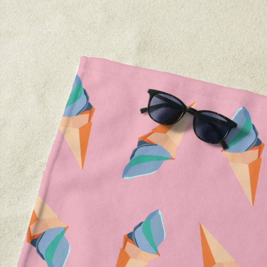 Serviette De Plage Cônes crème glacée Beach (En situation)