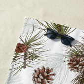 Serviette De Plage Cônes de pin d'automne (En situation)