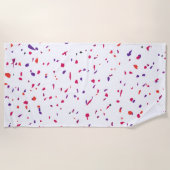 Serviette De Plage Confetti rose (Devant)