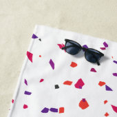 Serviette De Plage Confetti rose (En situation)