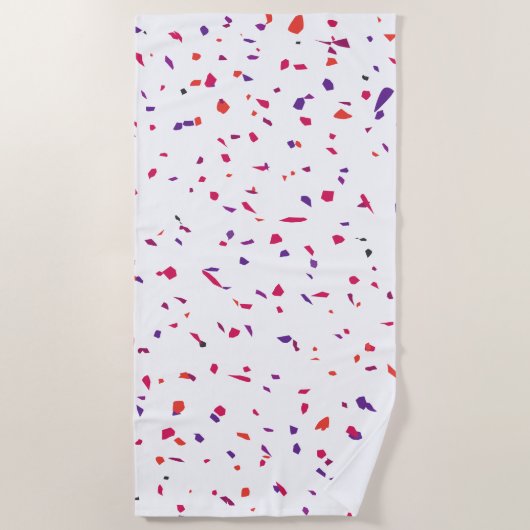 Serviette De Plage Confetti rose (Devant)