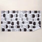 Serviette De Plage Conflit de Doodle motif d'automne (Devant)