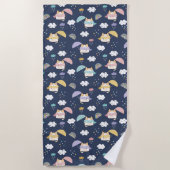 Serviette de plage confortable Rainy Day Motif (Devant)