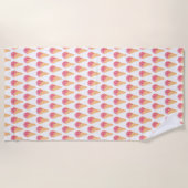Serviette De Plage Conne de glace rose Motif mignonne (Devant)