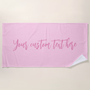 Serviette De Plage Conscience du cancer du sein mois script personnal