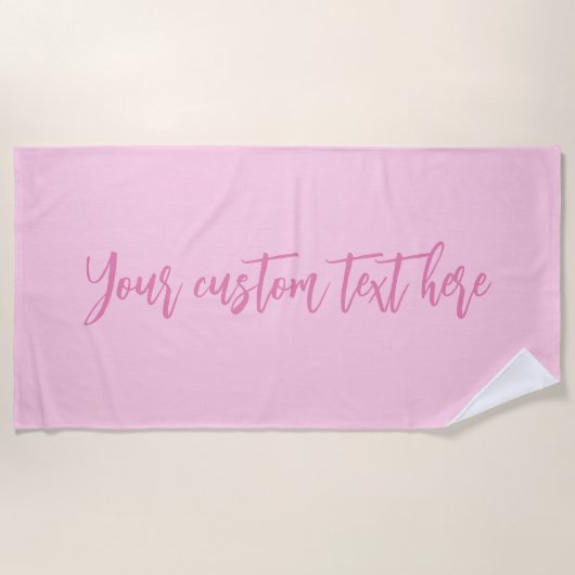 Serviette De Plage Conscience du cancer du sein mois script personnal (Devant)