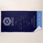 Serviette De Plage Constellation Coma Berenices de l'hémisphère Nord (Devant)