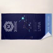 Serviette De Plage Constellation de l'hémisphère Nord Lyra (Devant)