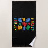 Serviette De Plage Constructeur de briques Blocs amusants Bâtiment Ma (Devant)