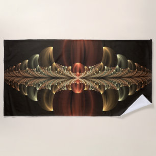 Serviette De Plage Construction d'Imaginaires Art Fractal Abstrait br