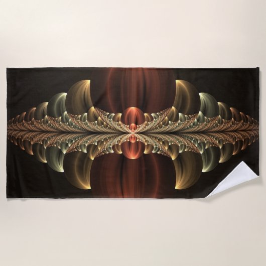 Serviette De Plage Construction d'Imaginaires Art Fractal Abstrait br (Devant)
