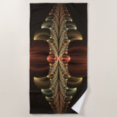 Serviette De Plage Construction d'Imaginaires Art Fractal Abstrait br (Devant)