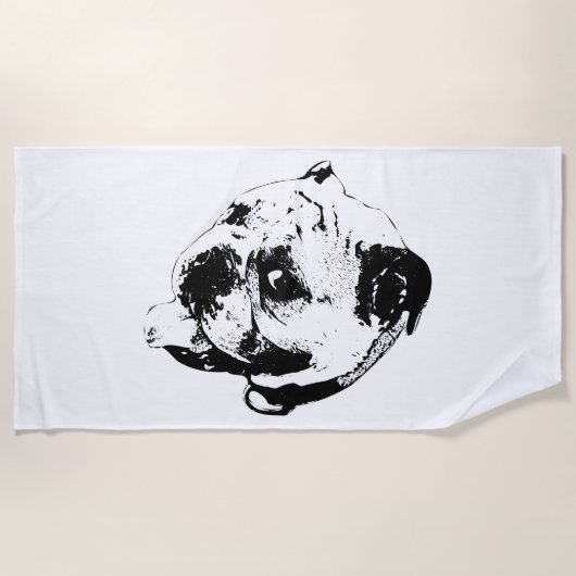 Serviette De Plage Contour Été Gras (Devant)