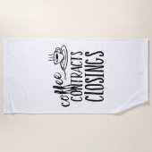 Serviette De Plage Contrats de café de l'agent immobilier Fermeture (Devant)
