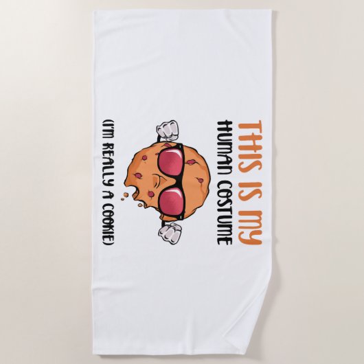 Serviette De Plage Cookie d'Halloween (Devant)