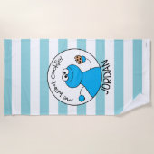 Serviette De Plage Cookie Monster Doodley Graphic (Devant)