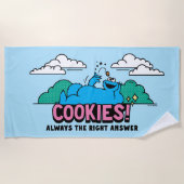 Serviette De Plage Cookie Monster | Les cookies sont toujours la bonn (Devant)
