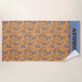 Serviette De Plage Cookie Monster | Motif de synthèse de cookies (Devant)