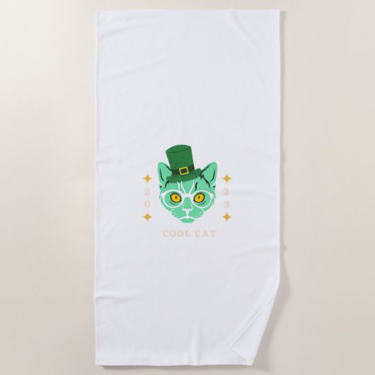 Serviette de plage Cool Cat (Devant)