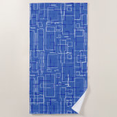 Serviette de plage cool chic Sky Blue (Devant)