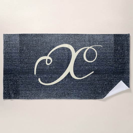 Serviette De Plage Cool Denim Look (Devant)