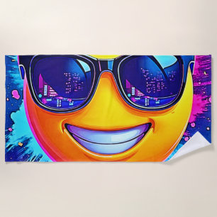 Serviette De Plage Cool 😎 Emoji Fun