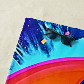 Serviette De Plage Cool 😎 Emoji Fun (En situation)