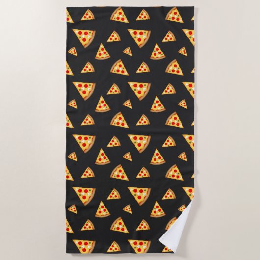 Serviette De Plage Cool et fun pizza tranches motif (Devant)
