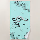 Serviette De Plage Cool Jazz Aqua (Devant)