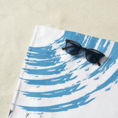 Serviette De Plage Cool, moderne, bleu abstrait tendance (En situation)