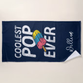 Serviette De Plage Cool Papa Vacances été sur mesure (Devant)