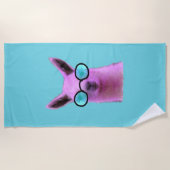 Serviette De Plage Cool Pink Llama ! (Devant)